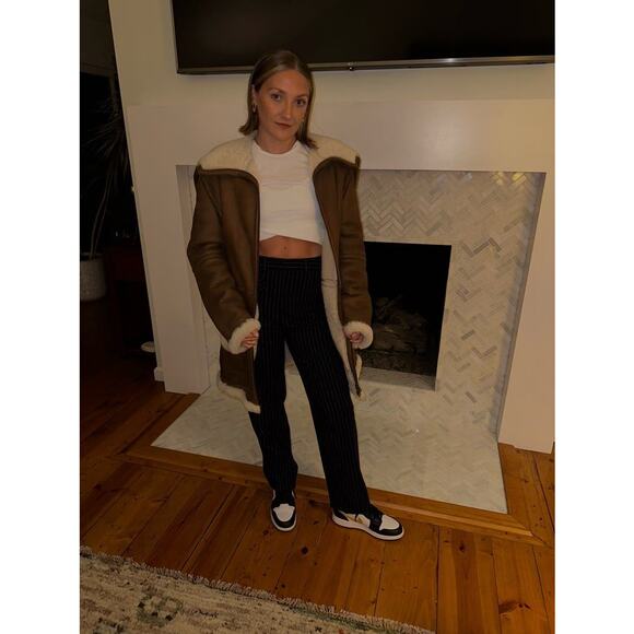 THAKOON x RTR Navy Stripe Twill Pinstripe Cargo Pants Size 12 - Picture 12 of 13